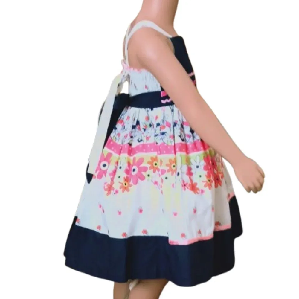 Girl's Floral Sleeveless Dress 4 Fit &Flare Multi Color Toddler Sundress Lined